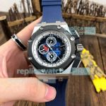 Swiss Audemars Piguet Royal Oak Offshore Copy Watch - Blue Rubber Strap 44mm